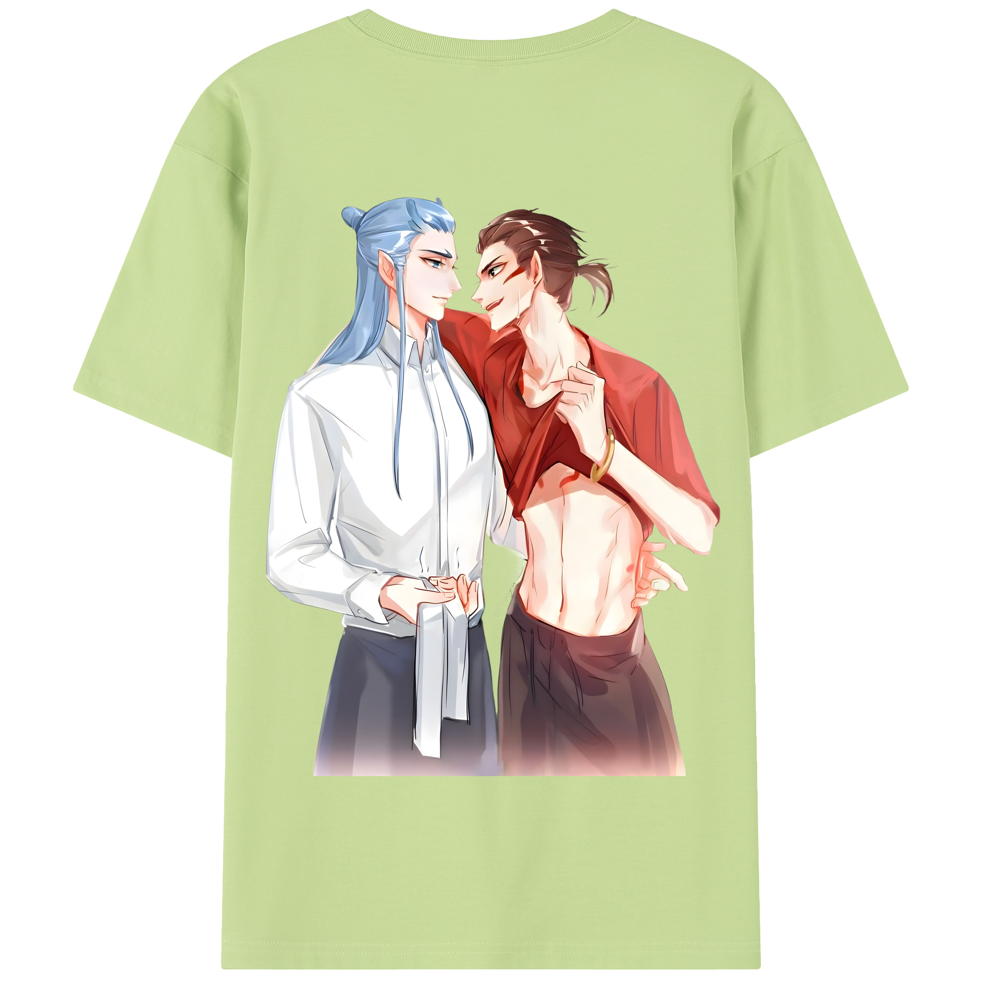 （画像用） Ne Zha 2 ナタ 魔童の大暴れ 綿100％半袖Tシャツ（背面プリント）